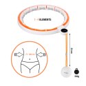 HHM21 HULA HOP WHITE/ORANGE Z MAGNESAMI, WYPUSTKAMI TPE I OBCIĄŻNIKIEM + LICZNIK HMS HMS