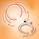 HHM21 HULA HOP WHITE/ORANGE Z MAGNESAMI, WYPUSTKAMI TPE I OBCIĄŻNIKIEM + LICZNIK HMS HMS
