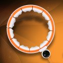 HHM21 HULA HOP WHITE/ORANGE Z MAGNESAMI, WYPUSTKAMI TPE I OBCIĄŻNIKIEM + LICZNIK HMS HMS