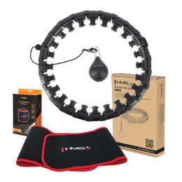 ZESTAW HULA HOP HHW01 BLACK Z WYPUSTKAMI I OBCIĄŻNIKIEM HMS + PAS BR163 RED HMS
