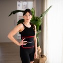 ZESTAW HULA HOP HHW01 BLACK Z WYPUSTKAMI I OBCIĄŻNIKIEM HMS + PAS BR163 RED HMS