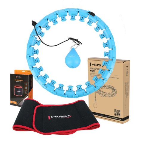 ZESTAW HULA HOP HHW01 BLUE Z WYPUSTKAMI I OBCIĄŻNIKIEM HMS + PAS BR163 RED HMS ZESTAW HULA HOP HHW01 BLUE Z WYPUSTKAMI I OBCIĄŻNIKIEM HMS + PAS BR163 RED HMS
