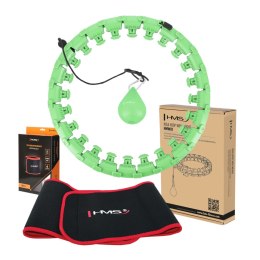 ZESTAW HULA HOP HHW01 GREEN Z WYPUSTKAMI I OBCIĄŻNIKIEM HMS + PAS BR163 RED HMS