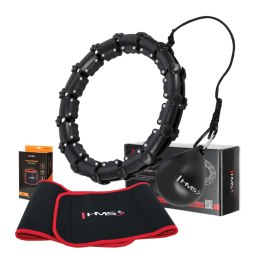ZESTAW HULA HOP HHW02 BLACK Z WYPUSTKAMI I OBCIĄŻNIKIEM HMS + PAS BR163 RED HMS