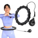 ZESTAW HULA HOP HHW02 BLACK Z WYPUSTKAMI I OBCIĄŻNIKIEM HMS + PAS BR163 RED HMS