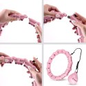 ZESTAW HULA HOP HHW02 LIGHT PINK Z WYPUSTKAMI I OBCIĄŻNIKIEM HMS + PAS BR163 RED HMS