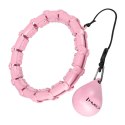 ZESTAW HULA HOP HHW02 LIGHT PINK Z WYPUSTKAMI I OBCIĄŻNIKIEM HMS + PAS BR163 RED HMS