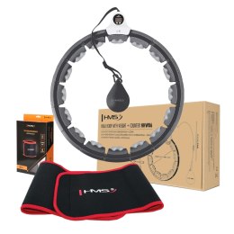 ZESTAW HULA HOP HHW06 BLACK Z PIŁKĄ GRAWITACYJNĄ I LICZNIKIEM HMS + PAS BR163 RED HMS