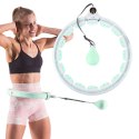 ZESTAW HULA HOP HHW06 GREEN Z PIŁKĄ GRAWITACYJNĄ I LICZNIKIEM HMS + PAS BR163 BLACK HMS