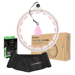 ZESTAW HULA HOP HHW06 PINK Z PIŁKĄ GRAWITACYJNĄ I LICZNIKIEM HMS + PAS BR163 BLACK HMS