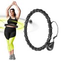 ZESTAW HULA HOP HHW11 BLACK Z WYPUSTKAMI I OBCIĄŻNIKIEM + PAS BR163 BLACK PLUS SIZE HMS HMS