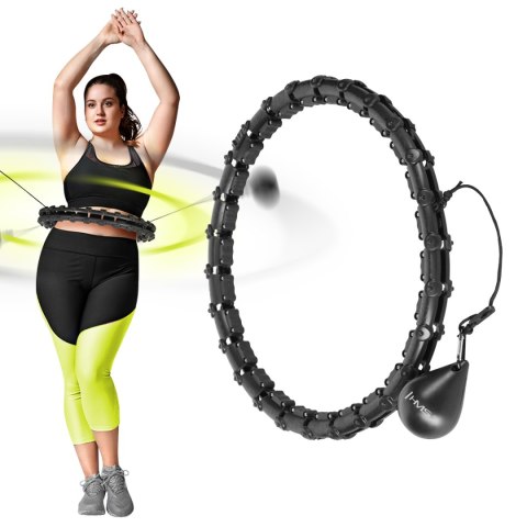 ZESTAW HULA HOP HHW11 BLACK Z WYPUSTKAMI I OBCIĄŻNIKIEM + PAS BR163 BLACK PLUS SIZE HMS HMS ZESTAW HULA HOP HHW11 BLACK Z WYPUSTKAMI I OBCIĄŻNIKIEM + PAS BR163 BLACK PLUS SIZE HMS HMS