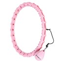 ZESTAW HULA HOP HHW11 LIGHT PINK Z WYPUSTKAMI I OBCIĄŻNIKIEM + PAS BR163 BLACK PLUS SIZE HMS HMS