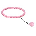 ZESTAW HULA HOP HHW11 LIGHT PINK Z WYPUSTKAMI I OBCIĄŻNIKIEM + PAS BR163 BLACK PLUS SIZE HMS HMS