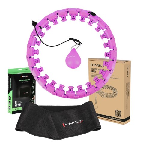 ZESTAW HULA HOP HHW12 VIOLET Z WYPUSTKAMI I OBCIĄŻNIKIEM HMS + PAS BR163 BLACK PLUS SIZE HMS ZESTAW HULA HOP HHW12 VIOLET Z WYPUSTKAMI I OBCIĄŻNIKIEM HMS + PAS BR163 BLACK PLUS SIZE HMS