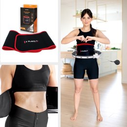 ZESTAW HULA HOP MAGNETYCZNY BLACK HHM15 Z LICZNIKIEM HMS + PAS WYSZCZUPLAJĄCY BR163 RED HMS