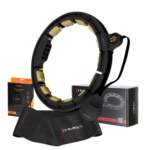 ZESTAW HULA HOP MAGNETYCZNY BLACK/GOLD HHM13 Z LICZNIKIEM HMS + PAS WYSZCZUPLAJĄCY BR163 BLACK HMS ZESTAW HULA HOP MAGNETYCZNY BLACK/GOLD HHM13 Z LICZNIKIEM HMS + PAS WYSZCZUPLAJĄCY BR163 BLACK HMS