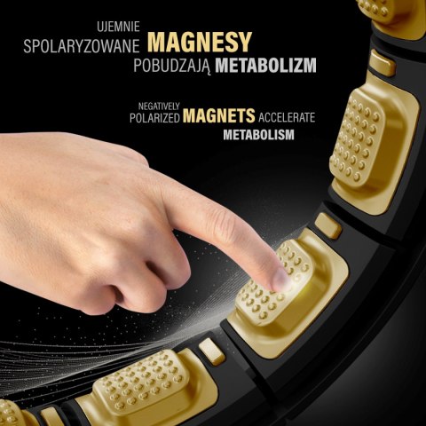 ZESTAW HULA HOP MAGNETYCZNY BLACK/GOLD HHM13 Z LICZNIKIEM HMS + PAS WYSZCZUPLAJĄCY BR163 BLACK HMS ZESTAW HULA HOP MAGNETYCZNY BLACK/GOLD HHM13 Z LICZNIKIEM HMS + PAS WYSZCZUPLAJĄCY BR163 BLACK HMS