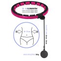 ZESTAW HULA HOP MAGNETYCZNY BLACK/PINK HHM16 Z LICZNIKIEM HMS + PAS WYSZCZUPLAJĄCY BR163 BLACK HMS