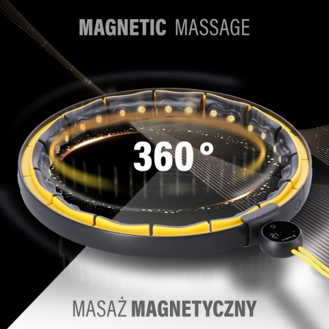 ZESTAW HULA HOP MAGNETYCZNY BLACK/YELLOW HHM21 Z LICZNIKIEM HMS + PAS WYSZCZUPLAJĄCY BR1313 HMS ZESTAW HULA HOP MAGNETYCZNY BLACK/YELLOW HHM21 Z LICZNIKIEM HMS + PAS WYSZCZUPLAJĄCY BR1313 HMS