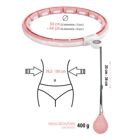 ZESTAW HULA HOP MAGNETYCZNY PINK HHM15 Z LICZNIKIEM HMS + PAS WYSZCZUPLAJĄCY BR163 RED HMS ZESTAW HULA HOP MAGNETYCZNY PINK HHM15 Z LICZNIKIEM HMS + PAS WYSZCZUPLAJĄCY BR163 RED HMS