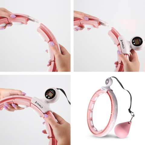 ZESTAW HULA HOP MAGNETYCZNY PINK HHM15 Z LICZNIKIEM HMS + PAS WYSZCZUPLAJĄCY BR163 RED HMS ZESTAW HULA HOP MAGNETYCZNY PINK HHM15 Z LICZNIKIEM HMS + PAS WYSZCZUPLAJĄCY BR163 RED HMS