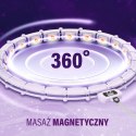 ZESTAW HULA HOP MAGNETYCZNY VIOLET HHM14 Z LICZNIKIEM HMS + PAS WYSZCZUPLAJĄCY BR163 BLACK HMS