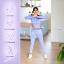 ZESTAW HULA HOP MAGNETYCZNY VIOLET HHM14 Z LICZNIKIEM HMS + PAS WYSZCZUPLAJĄCY BR163 BLACK HMS