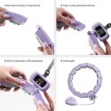 ZESTAW HULA HOP MAGNETYCZNY VIOLET HHM14 Z LICZNIKIEM HMS + PAS WYSZCZUPLAJĄCY BR163 BLACK HMS