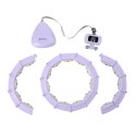 ZESTAW HULA HOP MAGNETYCZNY VIOLET HHM14 Z LICZNIKIEM HMS + PAS WYSZCZUPLAJĄCY BR163 BLACK HMS