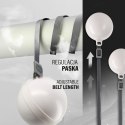 ZESTAW HULA HOP MAGNETYCZNY WHITE HHM16 Z LICZNIKIEM HMS + PAS WYSZCZUPLAJĄCY BR163 BLACK HMS