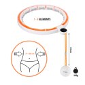 ZESTAW HULA HOP MAGNETYCZNY WHITE/ORANGE HHM21 Z LICZNIKIEM HMS + PAS WYSZCZUPLAJĄCY BR1313 HMS