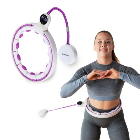 ZESTAW HULA HOP MAGNETYCZNY WHITE/VIOLET HHM17 Z LICZNIKIEM HMS + PAS WYSZCZUPLAJĄCY BR163 BLACK HMS ZESTAW HULA HOP MAGNETYCZNY WHITE/VIOLET HHM17 Z LICZNIKIEM HMS + PAS WYSZCZUPLAJĄCY BR163 BLACK HMS