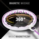 ZESTAW HULA HOP MAGNETYCZNY WHITE/VIOLET HHM17 Z LICZNIKIEM HMS + PAS WYSZCZUPLAJĄCY BR163 BLACK HMS