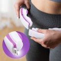 ZESTAW HULA HOP MAGNETYCZNY WHITE/VIOLET HHM17 Z LICZNIKIEM HMS + PAS WYSZCZUPLAJĄCY BR163 BLACK HMS