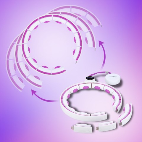 ZESTAW HULA HOP MAGNETYCZNY WHITE/VIOLET HHM17 Z LICZNIKIEM HMS + PAS WYSZCZUPLAJĄCY BR163 BLACK HMS ZESTAW HULA HOP MAGNETYCZNY WHITE/VIOLET HHM17 Z LICZNIKIEM HMS + PAS WYSZCZUPLAJĄCY BR163 BLACK HMS