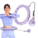 ZESTAW HULA HOP OHA02 VIOLET Z WYPUSTKAMI I OBCIĄŻNIKIEM ONE FITNESS + PAS BR160 ONE FITNESS