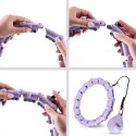 ZESTAW HULA HOP OHA02 VIOLET Z WYPUSTKAMI I OBCIĄŻNIKIEM ONE FITNESS + PAS BR160 ONE FITNESS