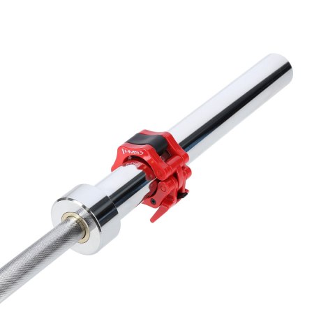 GO450 (+ ZG1000R) GRYF OLIMPIJSKI 18.5KG 2200MM HMS Z ZACISKAMI LOCK JAW RED HMS PREMIUM GO450 (+ ZG1000R) GRYF OLIMPIJSKI 18.5KG 2200MM HMS Z ZACISKAMI LOCK JAW RED HMS PREMIUM