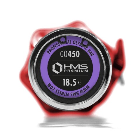 GO450 (+ ZG1000R) GRYF OLIMPIJSKI 18.5KG 2200MM HMS Z ZACISKAMI LOCK JAW RED HMS PREMIUM GO450 (+ ZG1000R) GRYF OLIMPIJSKI 18.5KG 2200MM HMS Z ZACISKAMI LOCK JAW RED HMS PREMIUM