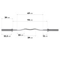 GOL200 + (ZG 1000B) GRYF OLIMPIJSKI ŁAMANY 13.5KG 1500MM HMS PREMIUM HMS PREMIUM