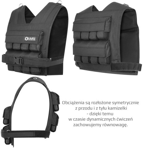 KTO16 KAMIZELKA TRENINGOWA Z OBCIĄŻENIEM 16 KG HMS PREMIUM HMS PREMIUM KTO16 KAMIZELKA TRENINGOWA Z OBCIĄŻENIEM 16 KG HMS PREMIUM HMS PREMIUM