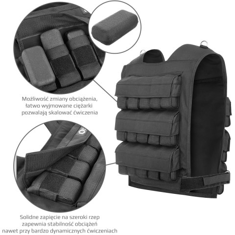 KTO30 KAMIZELKA TRENINGOWA Z OBCIĄŻENIEM 30 KG HMS PREMIUM HMS PREMIUM KTO30 KAMIZELKA TRENINGOWA Z OBCIĄŻENIEM 30 KG HMS PREMIUM HMS PREMIUM