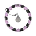 VIOLET/BLACK HULA HOP Z OBCIĄŻNIKIEM I LICZNIKIEM