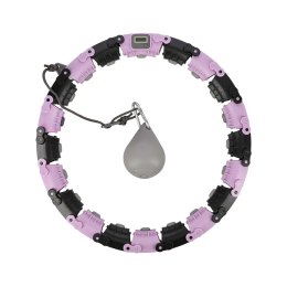 VIOLET/BLACK HULA HOP Z OBCIĄŻNIKIEM I LICZNIKIEM