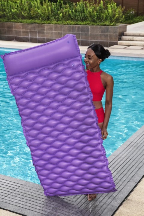 Bestway 44020 Dmuchany materac plażowy zwijany Fioletowy 2.13m x 86cm Bestway 44020 Dmuchany materac plażowy zwijany Fioletowy 2.13m x 86cm