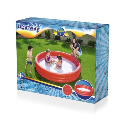 Bestway 51027 Basen dmuchany Czerwony 1.83m x 33cm Bestway 51027 Basen dmuchany Czerwony 1.83m x 33cm