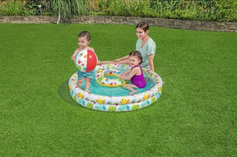 Bestway 51124 Zestaw Basenik dmuchany do pływania 1.22m x 20cm, Koło 46cm, Piłka 27cm Bestway 51124 Zestaw Basenik dmuchany do pływania 1.22m x 20cm, Koło 46cm, Piłka 27cm