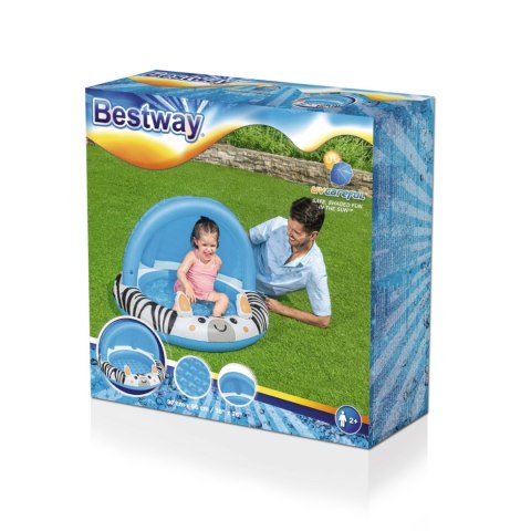Bestway 52559 Basenik dmuchany z daszkiem i pompowanym dnem Zebra 97cm x 66cm Bestway 52559 Basenik dmuchany z daszkiem i pompowanym dnem Zebra 97cm x 66cm