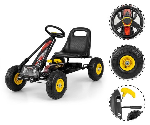 Milly Mally Gokart na pedały Thor Black Milly Mally Gokart na pedały Thor Black